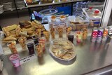 Some of the food on sale at the Kalgoorlie Primary School canteen.