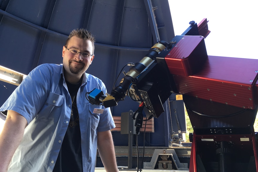 Matt woods with telescope