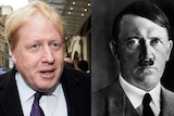 Composite image of Boris Johnson and Adolf Hitler.