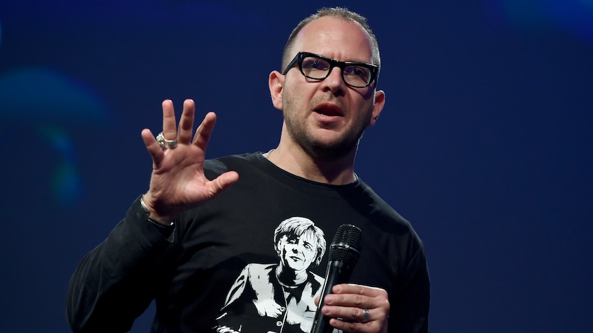 Canadian science fiction author Cory Doctorow speaks at the Re:publica Internet conference in Berlin, Germany, 06 May 2015