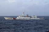 A Chinese Coast Guard ship near the disputed East China Sea
