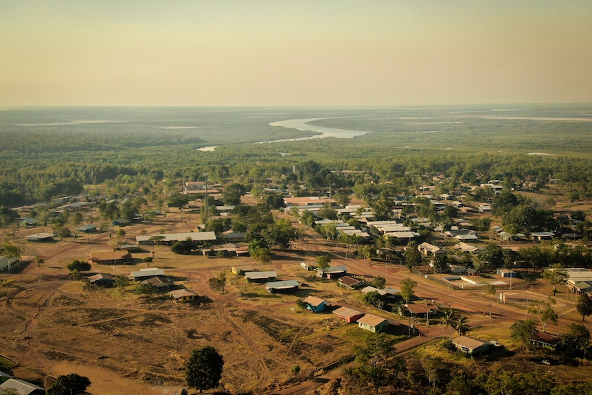 A drone image of Wadeye.