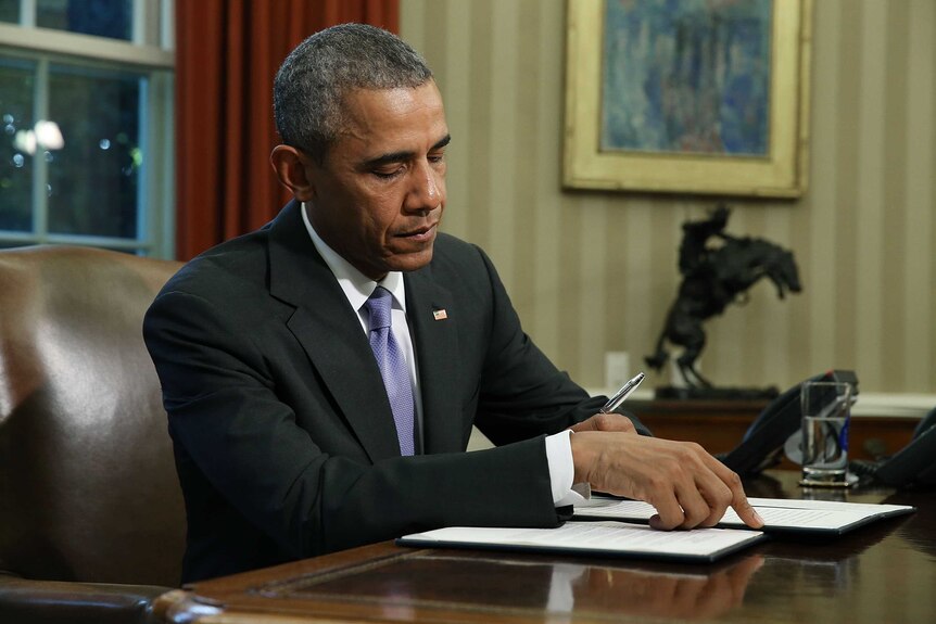 US president Barack Obama vetoes US defence spending bill