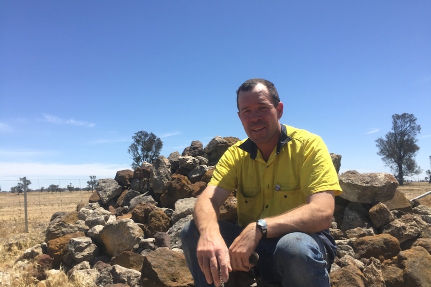 Man sitting on rocks