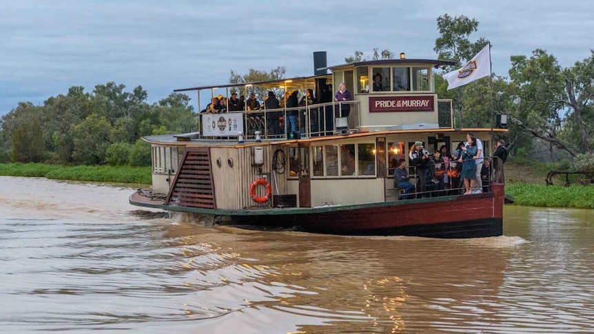 Début des travaux pour élever le bateau à aubes Pride of the Murray du lit de la rivière Thomson