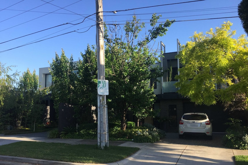 A row of houses on Lawson St, Hampton, that have been targeted by violence in recent months.