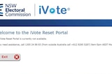 Sign showing the iVote system has failed