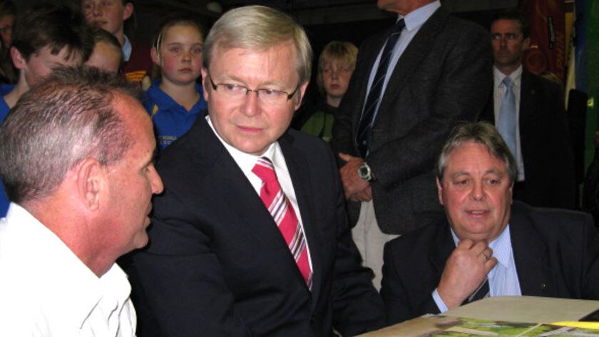 Prime Minister Kevin Rudd at Port Sorrell Surf Club