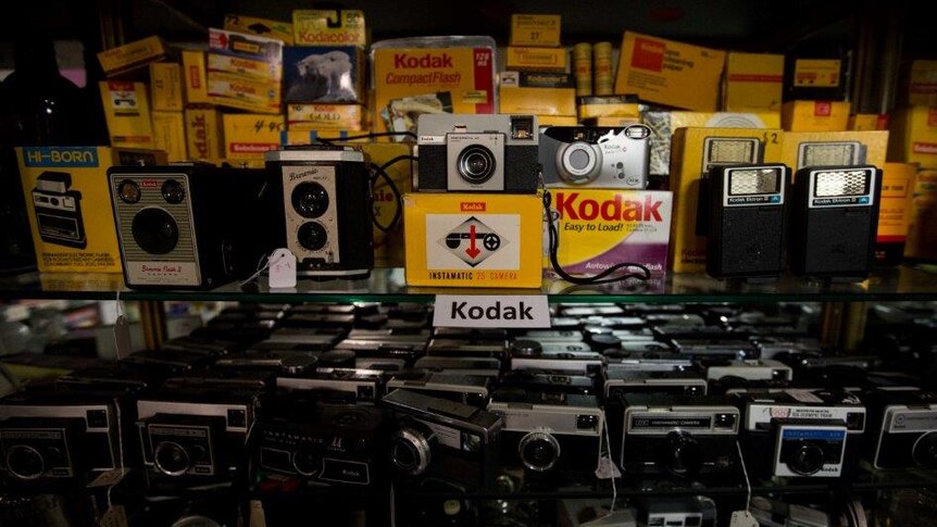 Some of the cameras with their original packaging