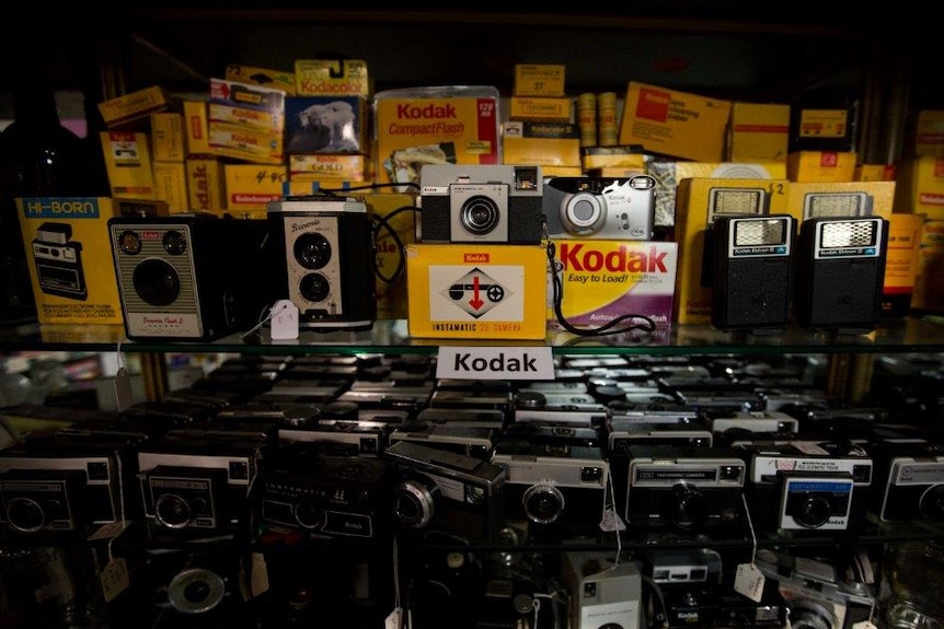 Some of the cameras with their original packaging