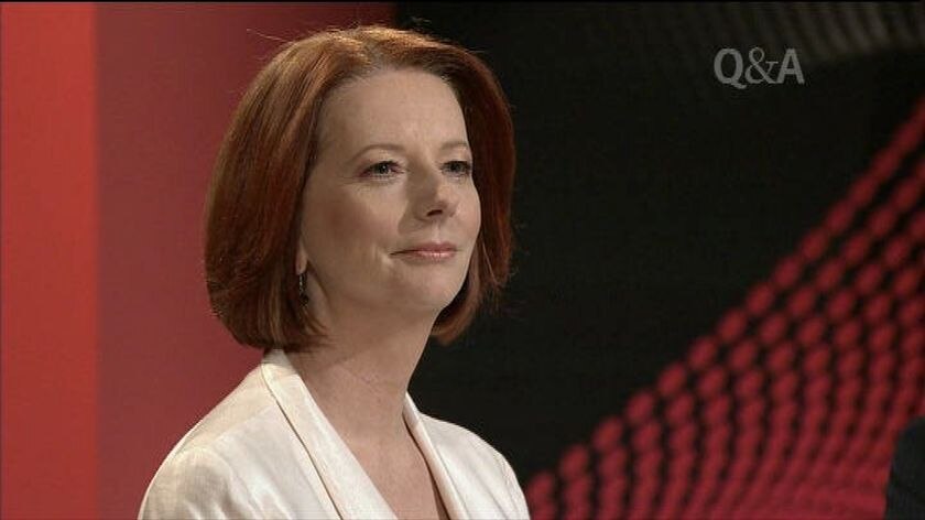 Julia Gillard used her appearance to deal with her plan to put a price on carbon