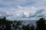 Storm clouds gather over Darwin Harbour