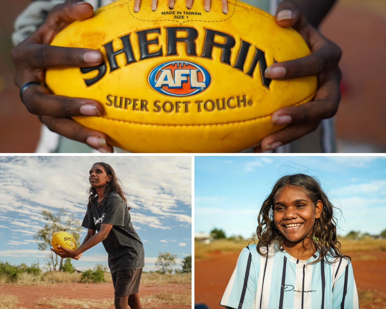 Football, girl throwing ball, girl laughing