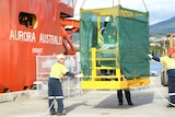 The ill Antarctic expeditioner was lifted off the Aurora Australis after a two week voyage home