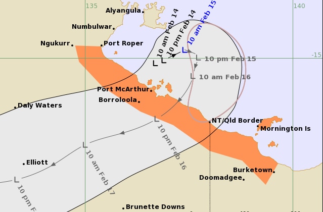 BOM cyclone map.