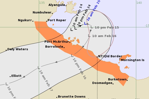 BOM cyclone map.