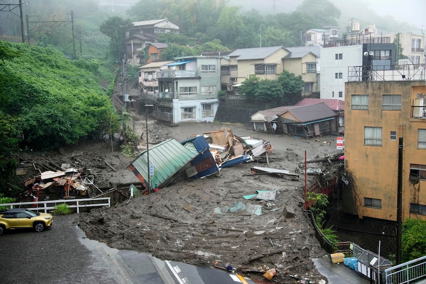 Japan mudslide end
