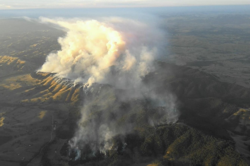 A grassfire from above.