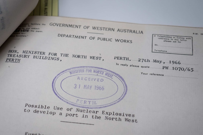 Government file on possible use of nuclear explosives from 1966