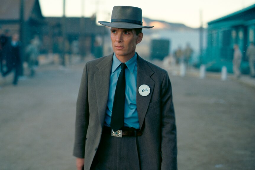 This image released by Universal Pictures shows Cillian Murphy in a scene from "Oppenheimer." 