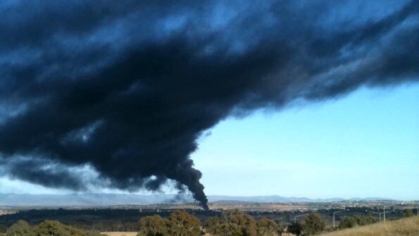 Chemical fire in north Canberra