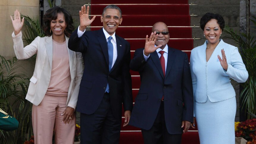 The Obamas meet the Zumas in Pretoria