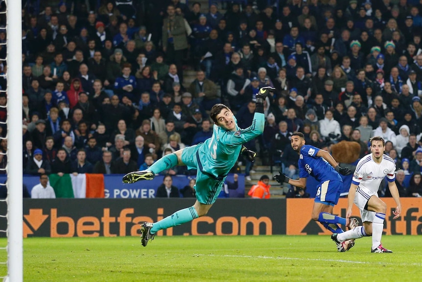 Mahrez curls one past Cortois