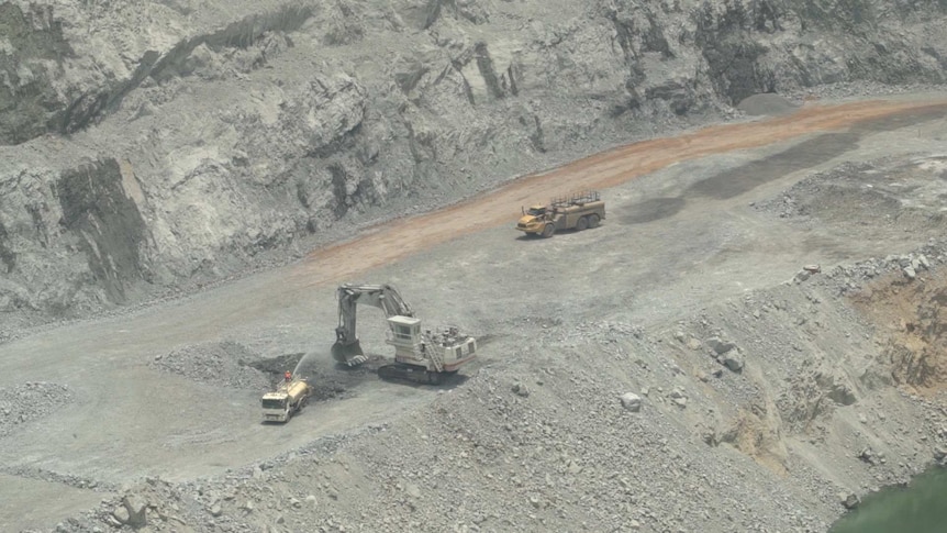 Aerial view of a mine