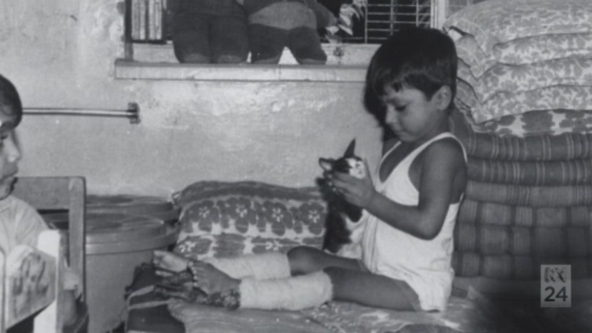 Gautam Lewis as a child