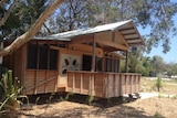 A cabin established by the Quandamooka Yoolooburrabee Aboriginal Corporation