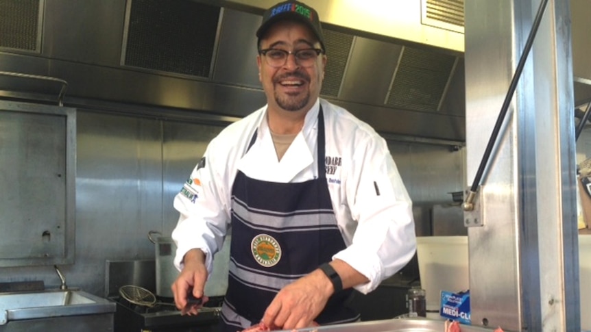 Middle Eastern master chef Tarek Ibrahim at Beef 2015.