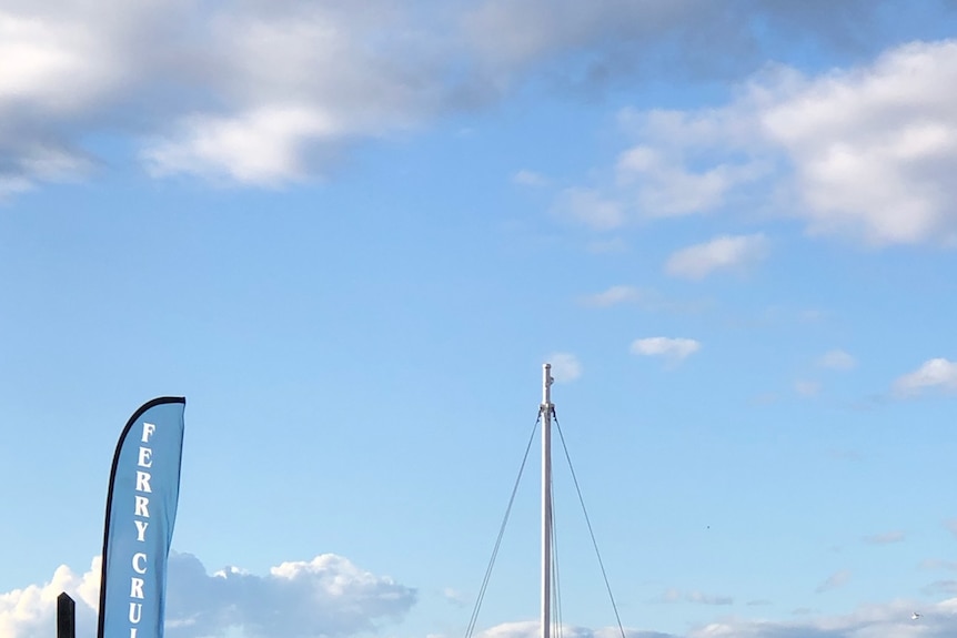 Mallacoota wharf, boat and pelicans