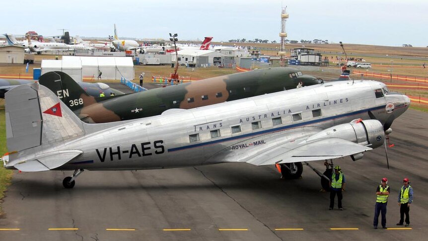 AC47 and DC3 at the Australian International Airshow.