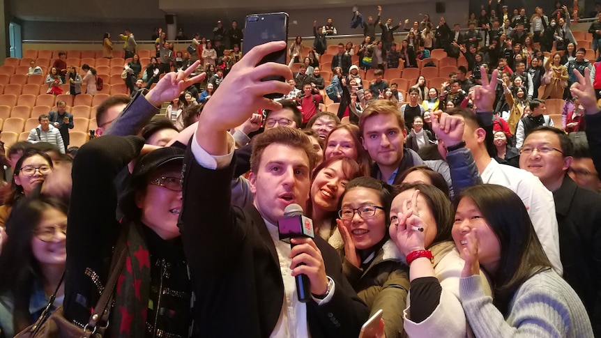 Brain Chesky et les étudiants chinois 