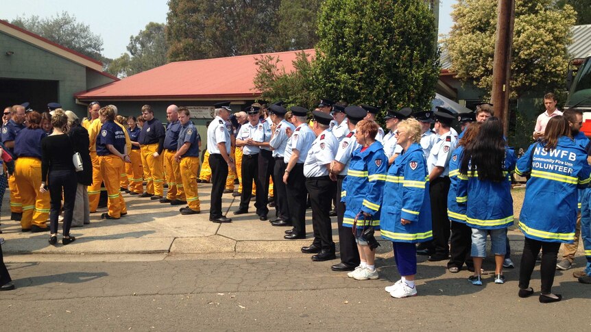 Winmalee rural fire brigade waiting for royal couple