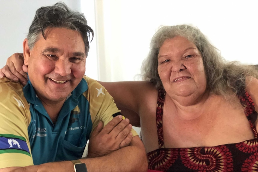 Indigenous elders Bunja Smith and Aunty Gloria sitting down.