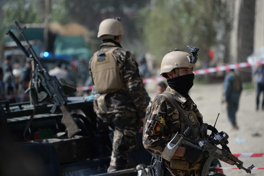 Forze di sicurezza afghane a Kabul