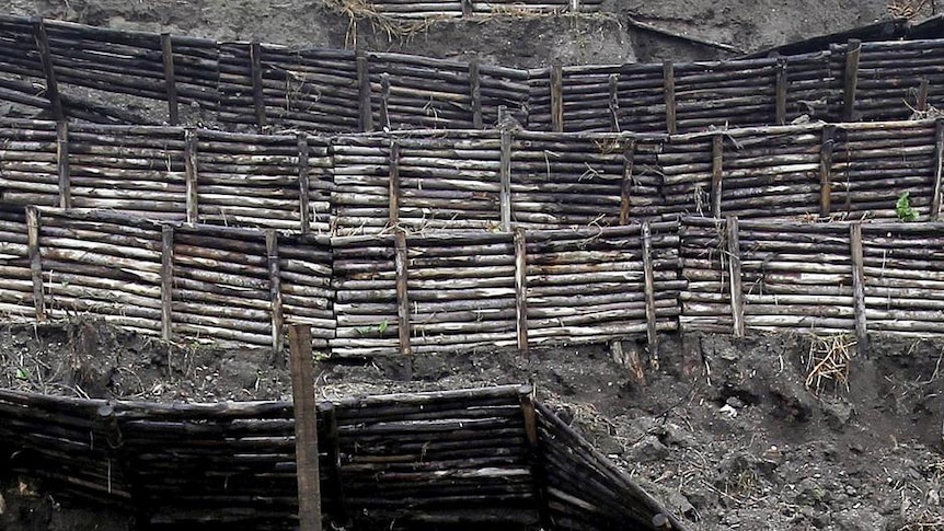 Officials say rain is to blame for the wall's collapse.