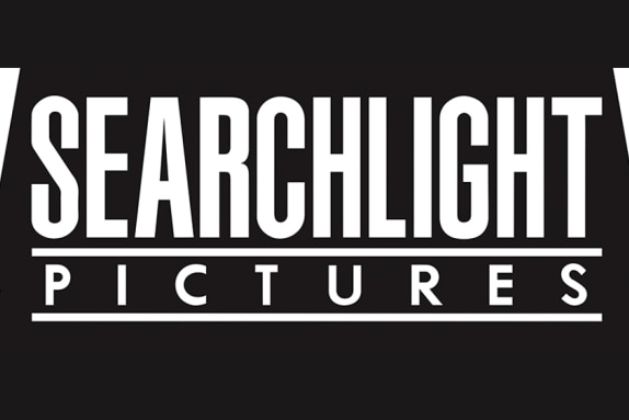 The Searchlight Pictures logo post-Disney rebrand, removing the word Fox.