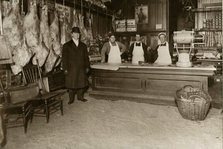 Sawdust floors were once commonplace in butcher's stores