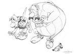 A sketch by Asterix co-creator Albert Uderzo in tribute to the victims of the Charlie Hebdo shooting