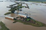 Flooded farm in northern Tasmania