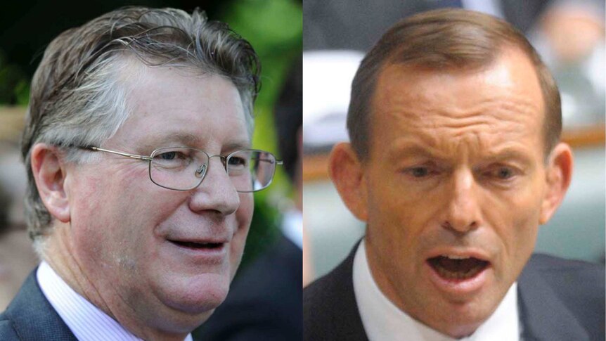 Denis Napthine (left) and Tony Abbott.