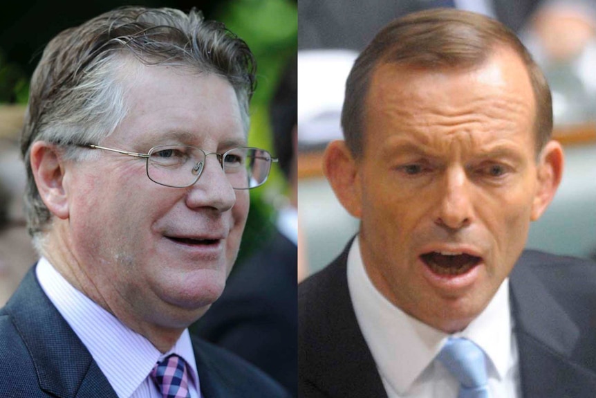 Denis Napthine (left) and Tony Abbott.