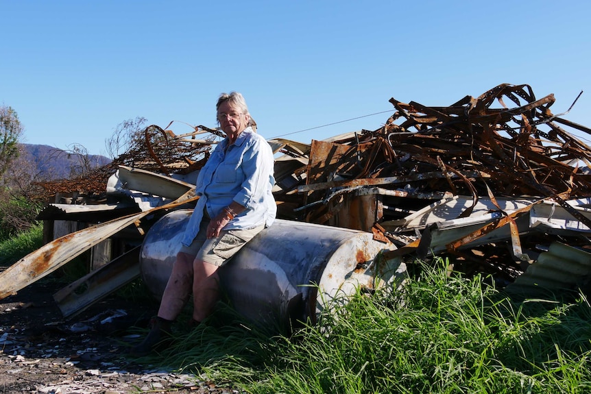 Lindy Marshall is isolating in a caravan after losing her home to bushfire