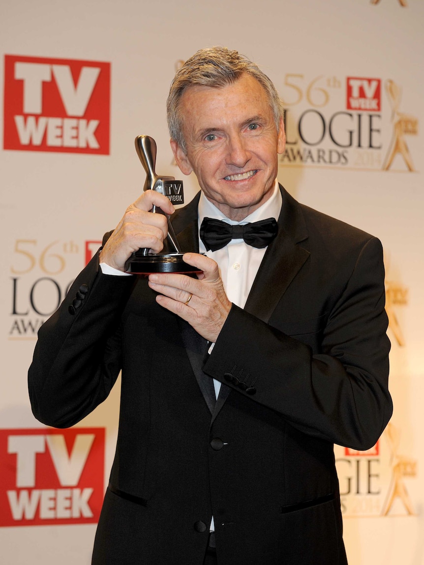 Bruce McAvaney with his silver Logie