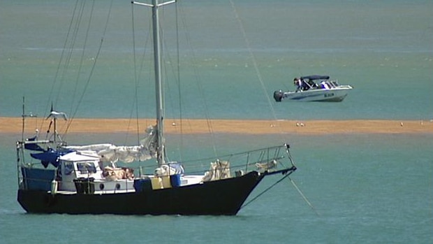 Asylum yacht in Darwin harbour