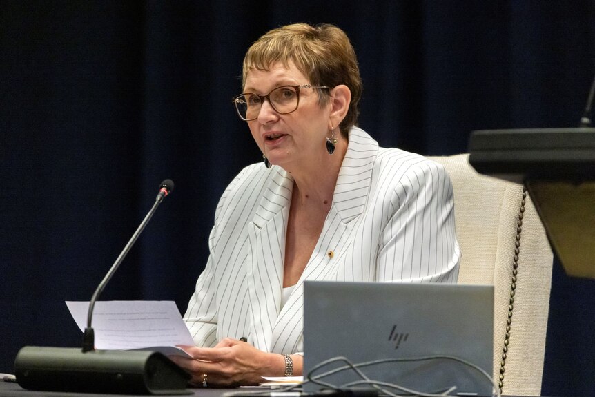 Royal Commission into Defence and Veteran Suicide commissioner Peggy Brown on the opening day in Brisbane