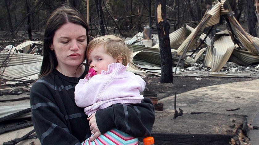 Stay or go? Thousands of houses were destroyed in the Black Saturday bushfires