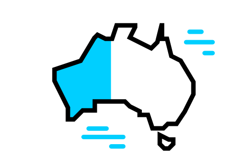 A map of Australia with Western Australia highlighted.